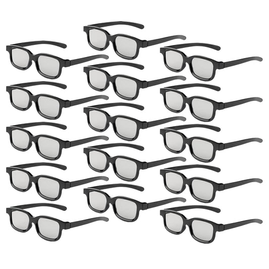 Reald 3D Glasses, Circular Polarized Non-Flashing Passive 3D Glasses for Reald Format Cinema/Passive Polarized 3D TV Projector - 3D-Eyewear That