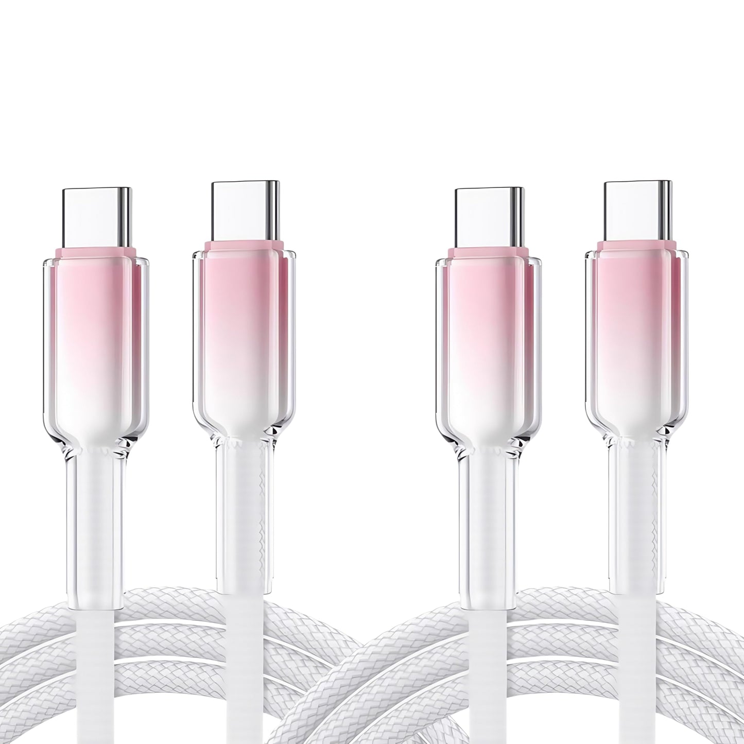 LETONDA USB C to USB C Cable (3.3FT-6.6FT,2Pack) Woven Fast Charging Works Compatible with iPhone 16/15 Samsung Galaxy S24/S21/S10/Note 10 MacBook