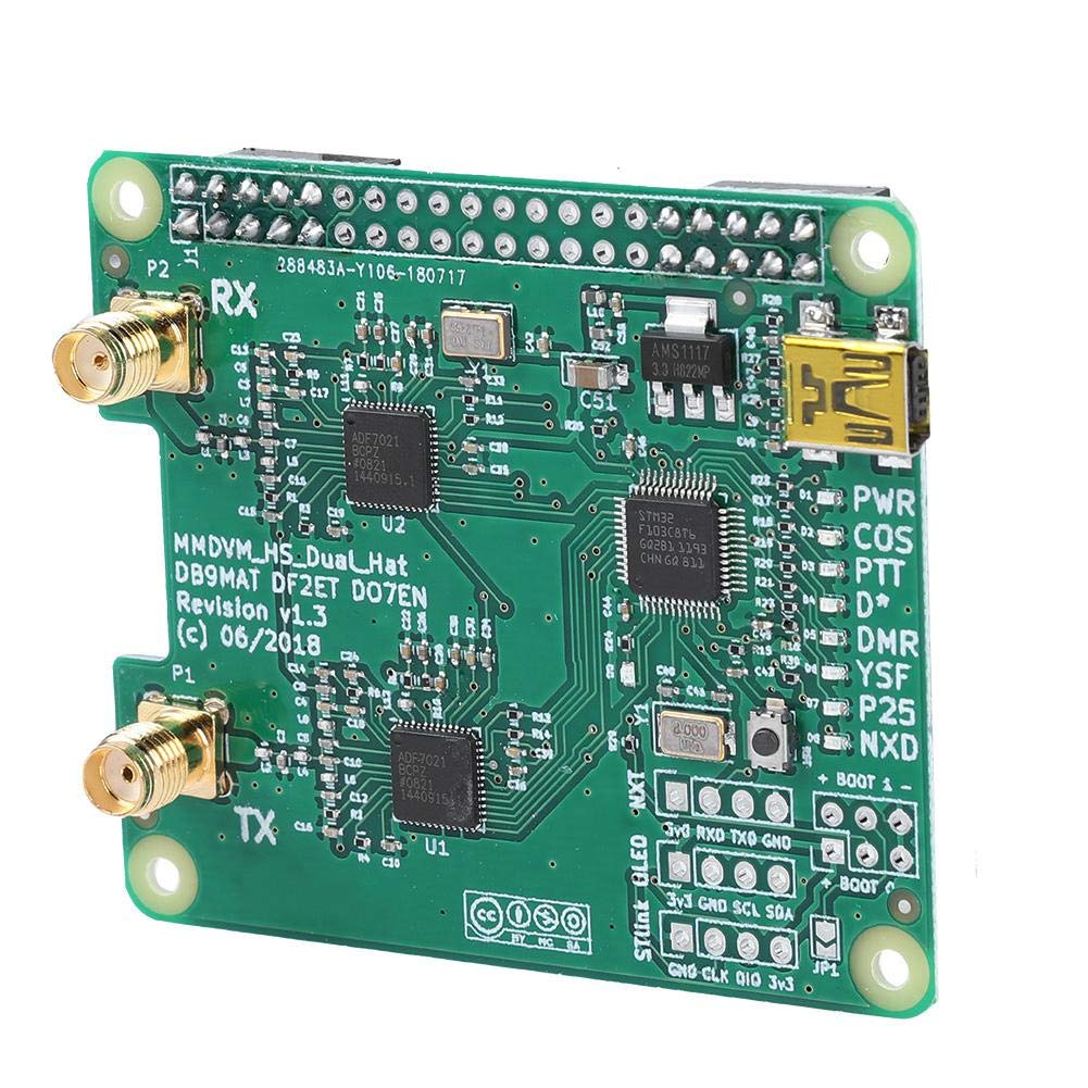 USB MMDVM Duplex Module Dual Antenna Board Hotspot Module Kit with 10mw High Rf Power, Suitable for DMR/P-25/.
