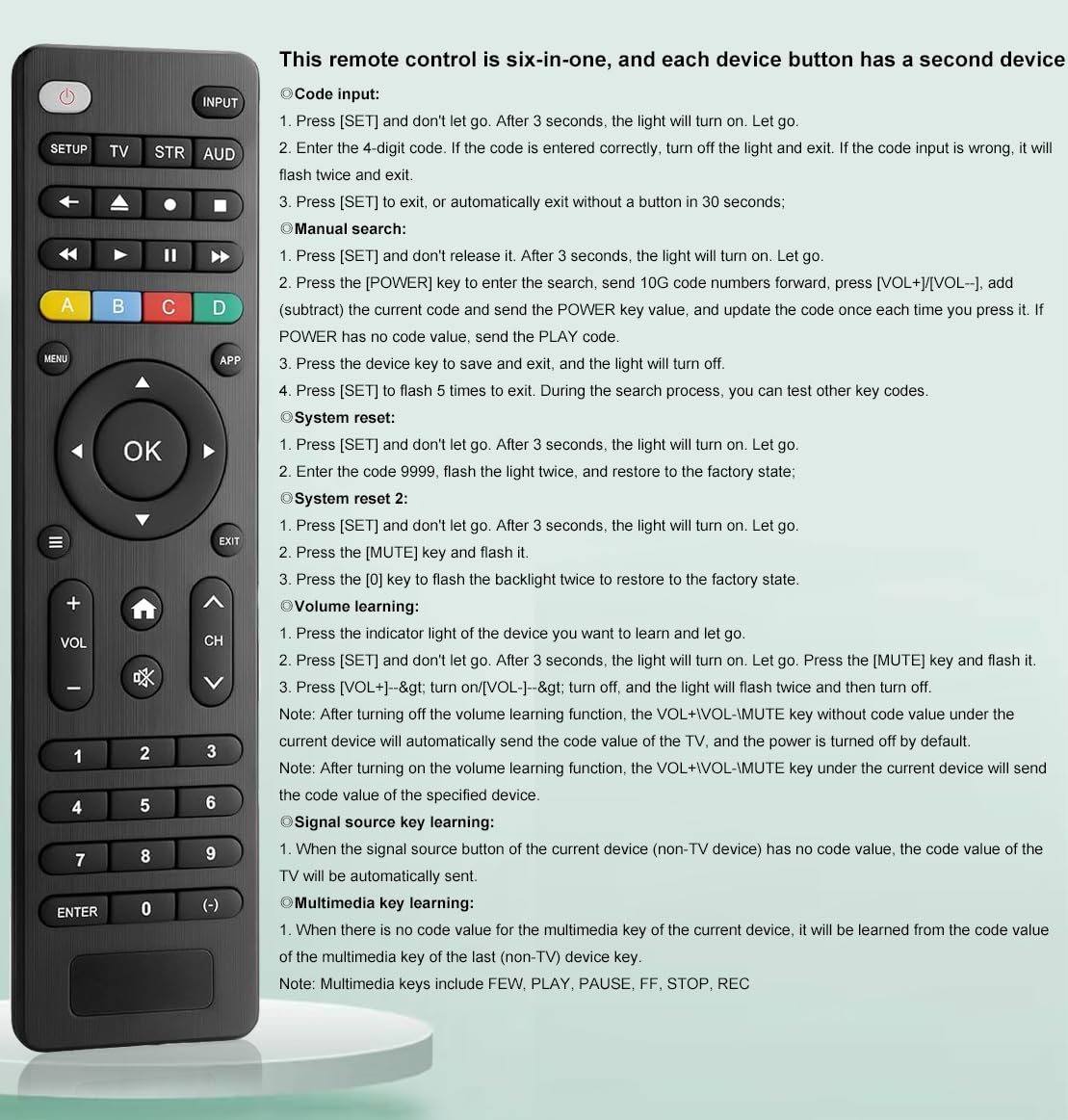 Universal TV Remote Control Compatible with Samsung, LG, Vizio, Sony, Hisense, TCL, Insignia, Toshib, Philips, Sharp and More Brand (NOT Compatible