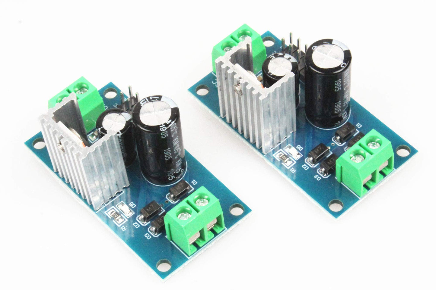 NOYITO Three-Terminal Regulator Power Supply Module LM7805 5V LM7812 12V Regulator Module 3A Rectifier Filter Power Converter (Pack of 2) (DC 05V)…