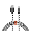 Native Union BELT Cable XL - 10ft Ultra-Strong Reinforced [MFi Certified] Durable Lightning to USB Charging Cable with Leather Strap compatible…