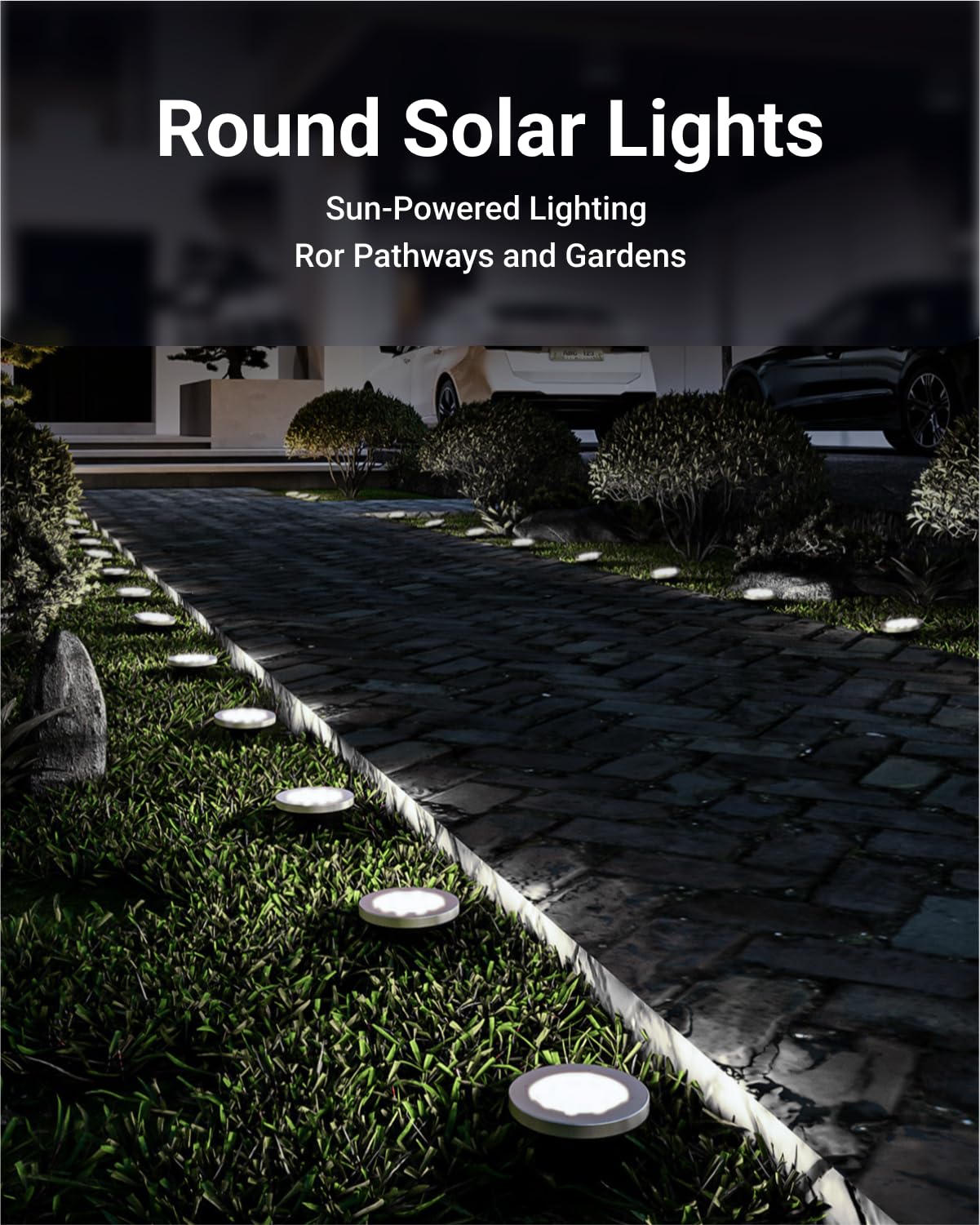 Sunco 12 Pack Solar Lights Outdoor Garden LED, Waterproof Landscape Pathway Light Fixture, Dusk to Dawn, Yard Patio Ground Lights, Deck, Cross Spike
