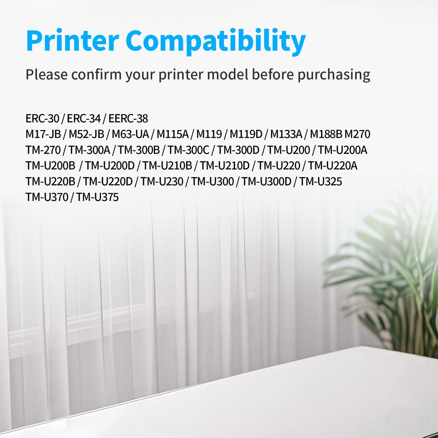 (18-Pack, Purple) Compatible ERC-30 ERC 30 34 38 Ribbon for use in Epson M119 M119B M119D M133A M270 M17-JB M52-JB TM-U325 TM-U370 TM-U375 TM-200