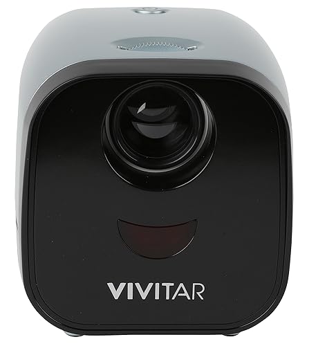 Vivitar Black Mini Portable LED, LCD Video Projector with 1920 x 1080 Resolution, Compatible with Laptop, Smartphone, Gaming Console, Tablet