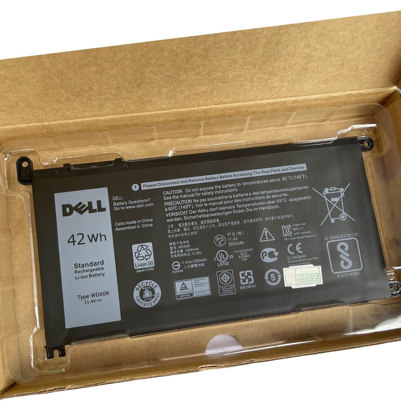 DELL WDX0R 11.4V 42Wh 3-Cell battery For DELL Inspiron 5368 5378 5379 5565 5567 5568 5570 5580 5575 5578 5579 5584 5765 5767 5770 5775 7368 7375 7378