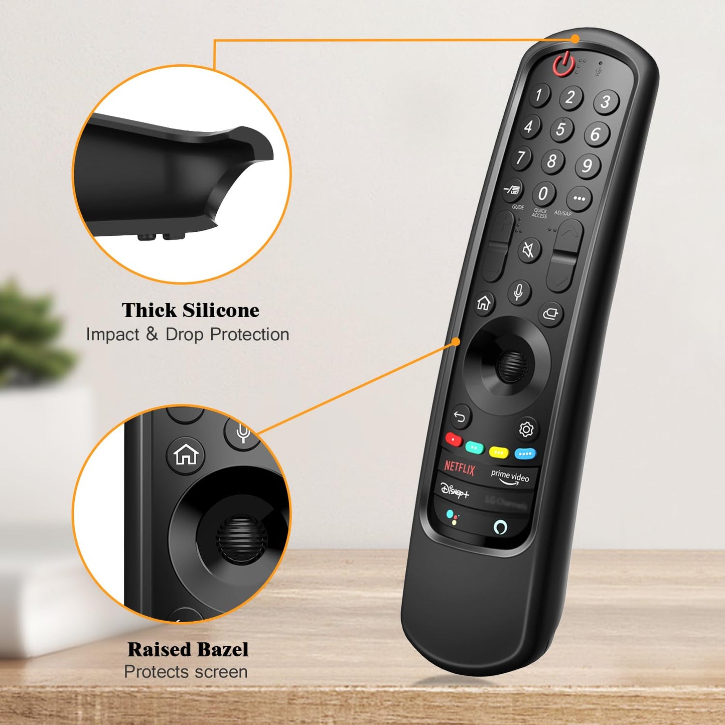 Fintie Silicone Case for LG MR24GN MR24GA MR23GN MR23GA MR22GN MR22GA AN-MR21GA Remote Control, Lightweight Anti Slip Shockproof Protective Cover