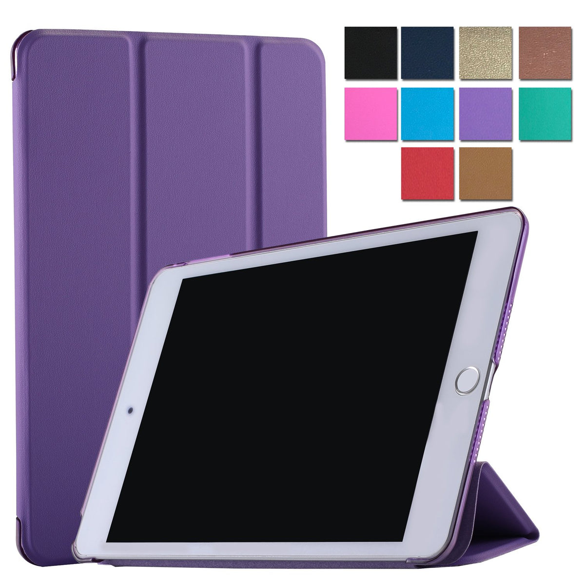 DuraSafe Cases for iPad 9.7 Inch 2017(A1822, A1823) Tri Fold Ultra Slim Fit Smart Shell Protective Premium Cover Auto Sleep/Wake, Multi-Angle Stand