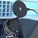 15W Magnetic Wireless Car Charger ,Mag Safe Car Mount Charger Fast Magnet iPhone Charging 360°Adjustable Phone Holder with Stronger Magnetic & Suction