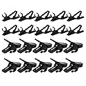 Lapel Mic Clip on Shirt Microphone Metal Tie and Plastic Wire Clips for Recording Video (20 Pcs)
