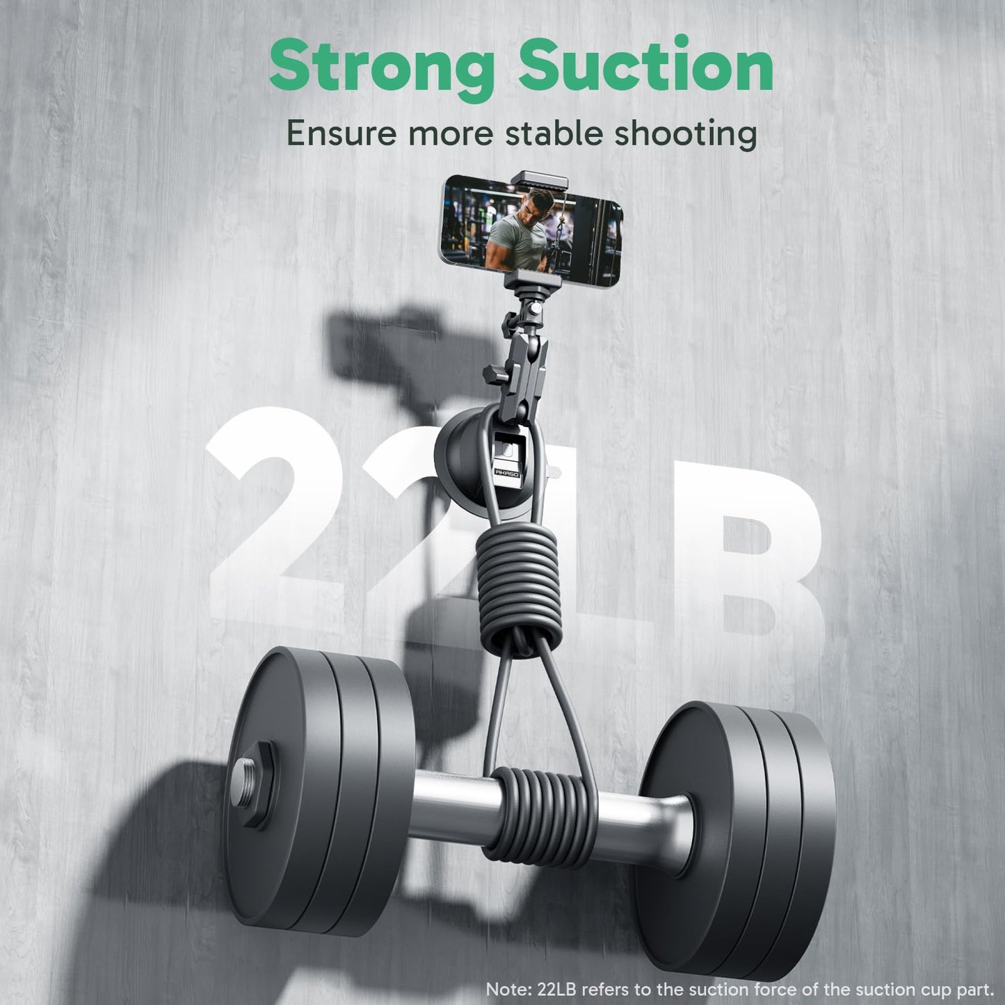 AKASO Suction Cup Car Mount with Phone Holder for GoPro Hero 13 12 11 10 9, Insta360 X5 X4 X3, DJI Action, Osmo 360, 360, EK7000/EK7000 Pro, Brave 4/4