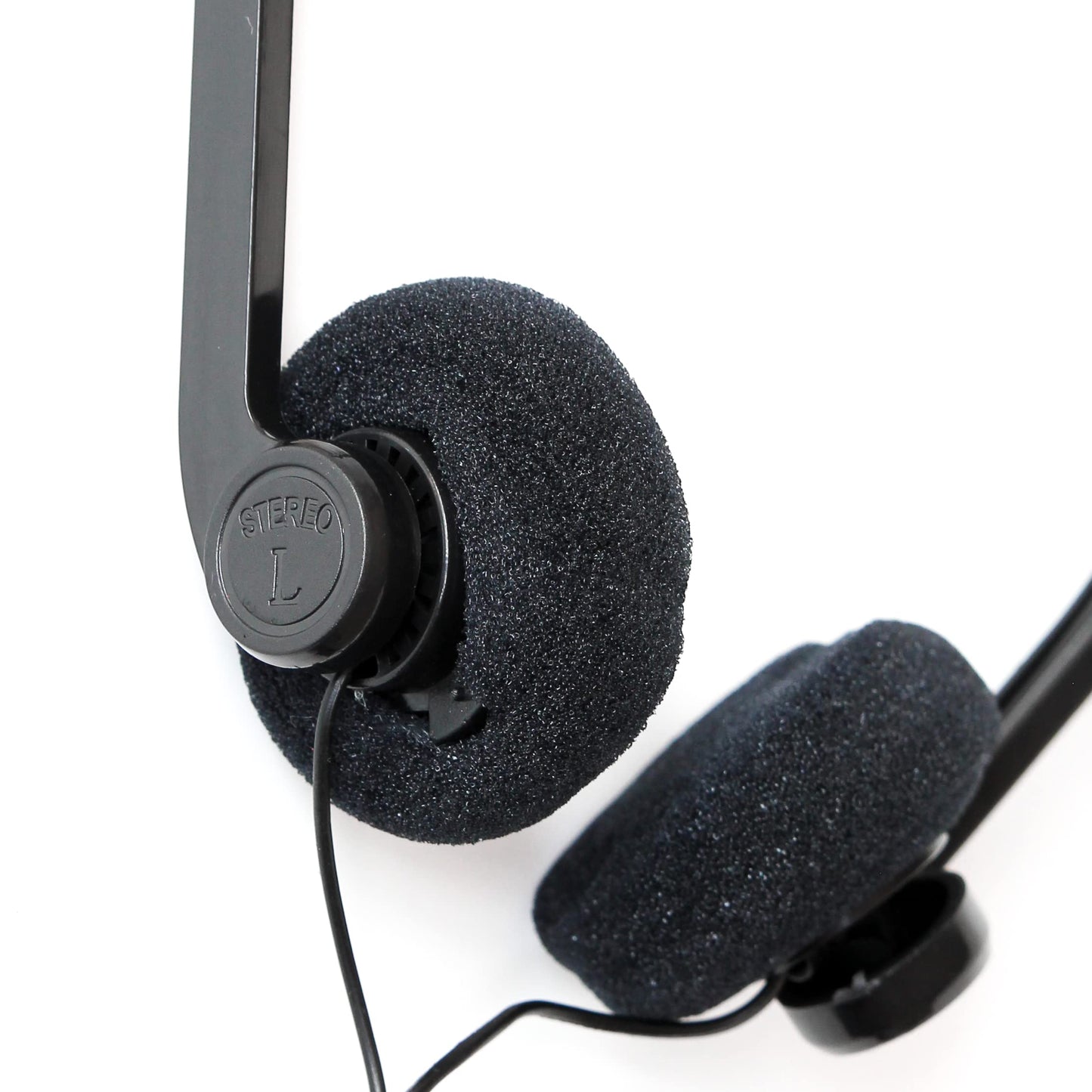 Soundnetic SN06 Bulk Headphones 25 Pack - Disposable Stereo Limited Use Headphones, Black - Affordable for Schools, Testing, Libraries