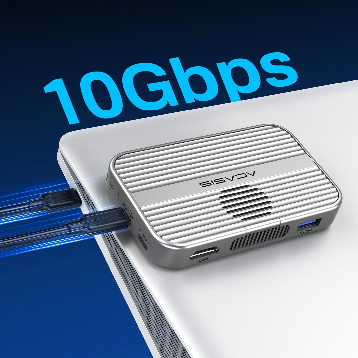 ACASIS 10Gbps Magnetic M.2 NVMe SSD Enclosure With 4K ProRes Recording M.2 EnclosureCompatible IPhone 17/16/15 Pro/Pro Max Magnetic SSD Enclosure