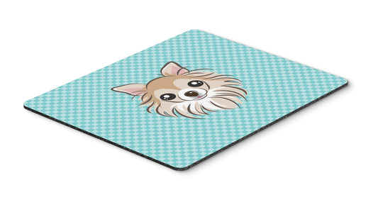 Caroline's Treasures BB1189MP Checkerboard Blue Chihuahua Mouse Pad, Hot Pad or Trivet for Home Office Gaming Working Computers Laptop Mouse