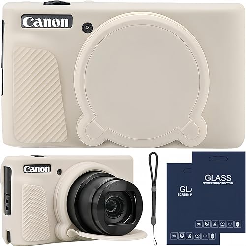 SZHSYJY Camera Case for Canon PowerShot SX740/ SX730 Digital Camera,SX740 HS Case, Soft Silicone Protective Case Removable Lens Cover,Comes with 2