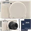 SZHSYJY Camera Case for Canon PowerShot SX740/ SX730 Digital Camera,SX740 HS Case, Soft Silicone Protective Case Removable Lens Cover,Comes with 2