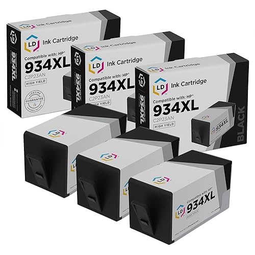 LD Products Remanufactured C2P23AN 934XL Replacement for 934XL Ink Cartridges for HP Printers High Yield for Use with OfficeJet 6812 6815