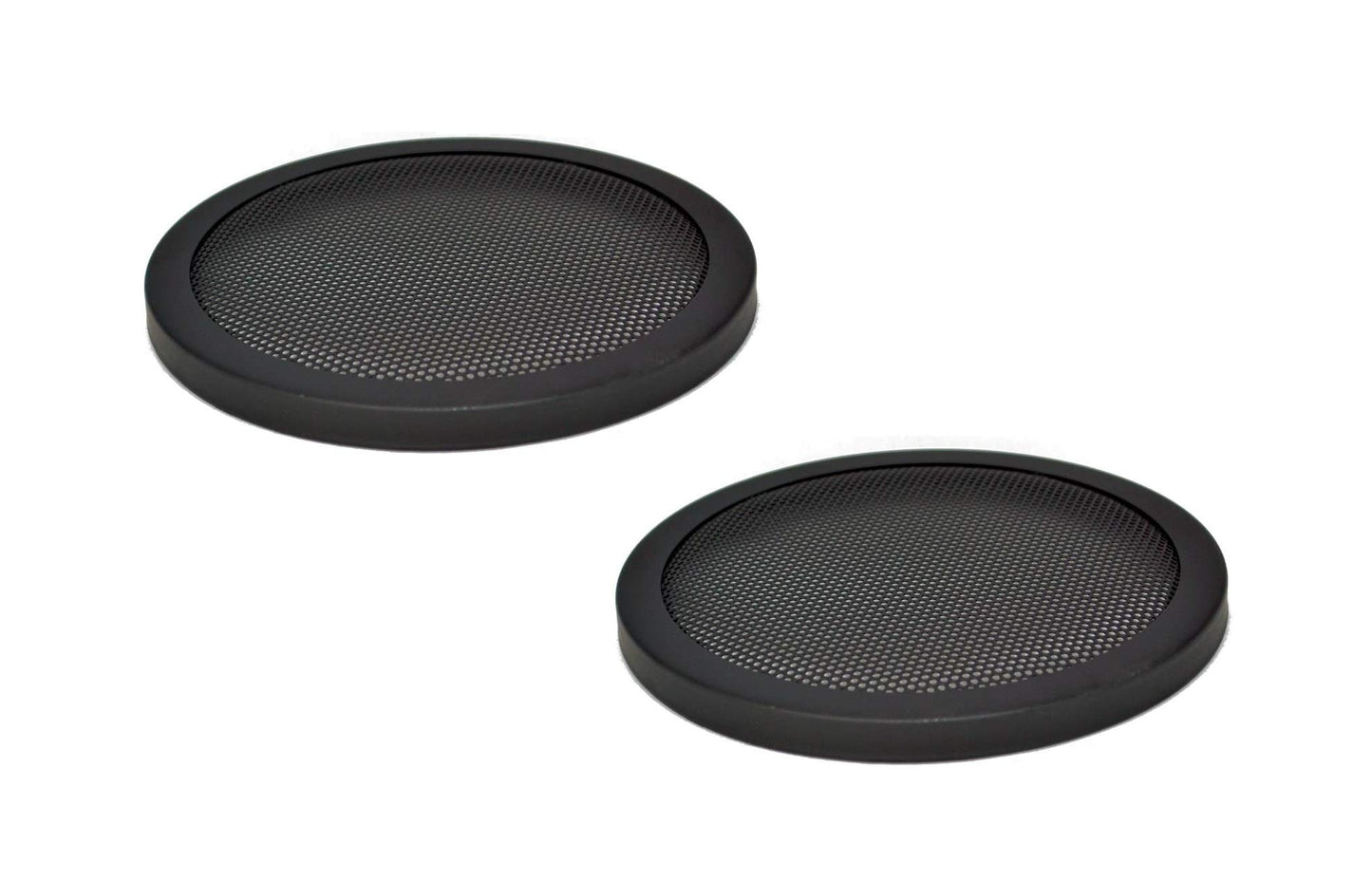 1PAIR 6.5 INCH CAR SPEAKER WOOFER STEEL MESH GRILL W/ SPEED CLIPS SCREWS GT-6.5 - BLACK