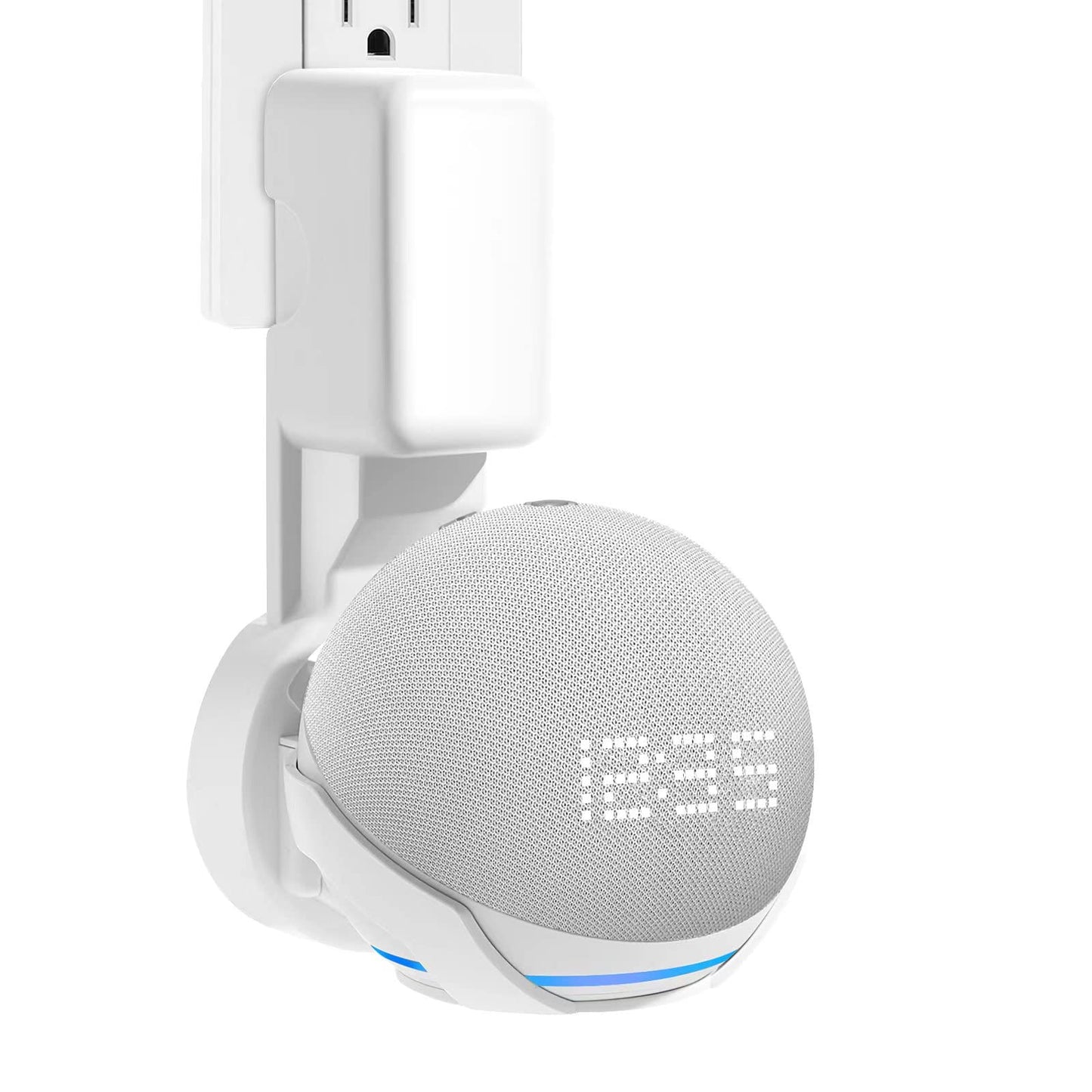 ZUOLACO Wall Mount Holder for Echo Dot 5th Generation, Outlet Hanger Stand for Echo Dot (5th & 4th Gen), Space-Saving Dot Accessories with Built-in
