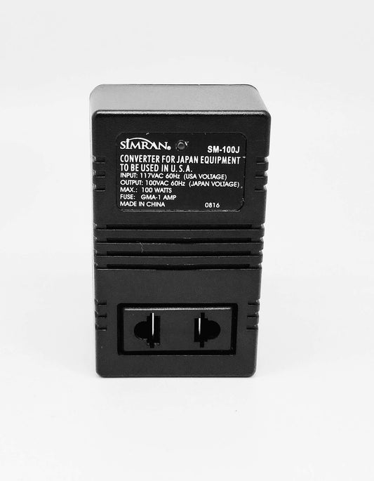 Simran SM-100J Japanese Step Down Voltage Converter, Converts USA 110V to Japan 100 Volt for Using Japanese Products in USA,100 Watt (100 Watt)