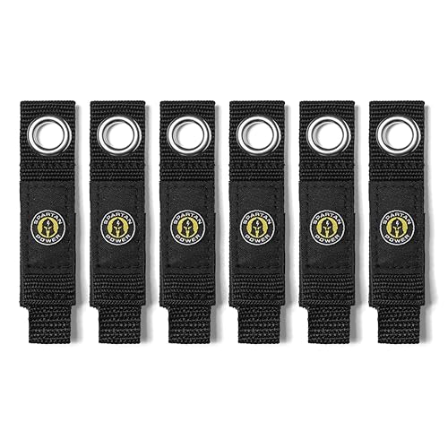 Spartan Power Heavy Duty Storage Straps, 1" X 7" Electronics Cord Holder Organizer for Office Organization and Cable Storage (6 Pack)