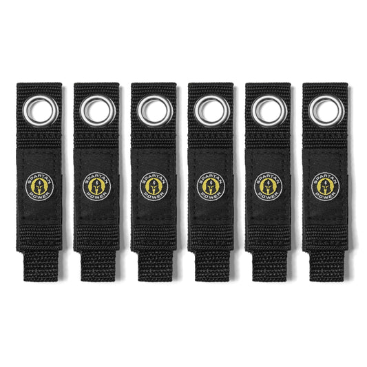 Spartan Power Heavy Duty Storage Straps, 1" X 7" Electronics Cord Holder Organizer for Office Organization and Cable Storage (6 Pack)