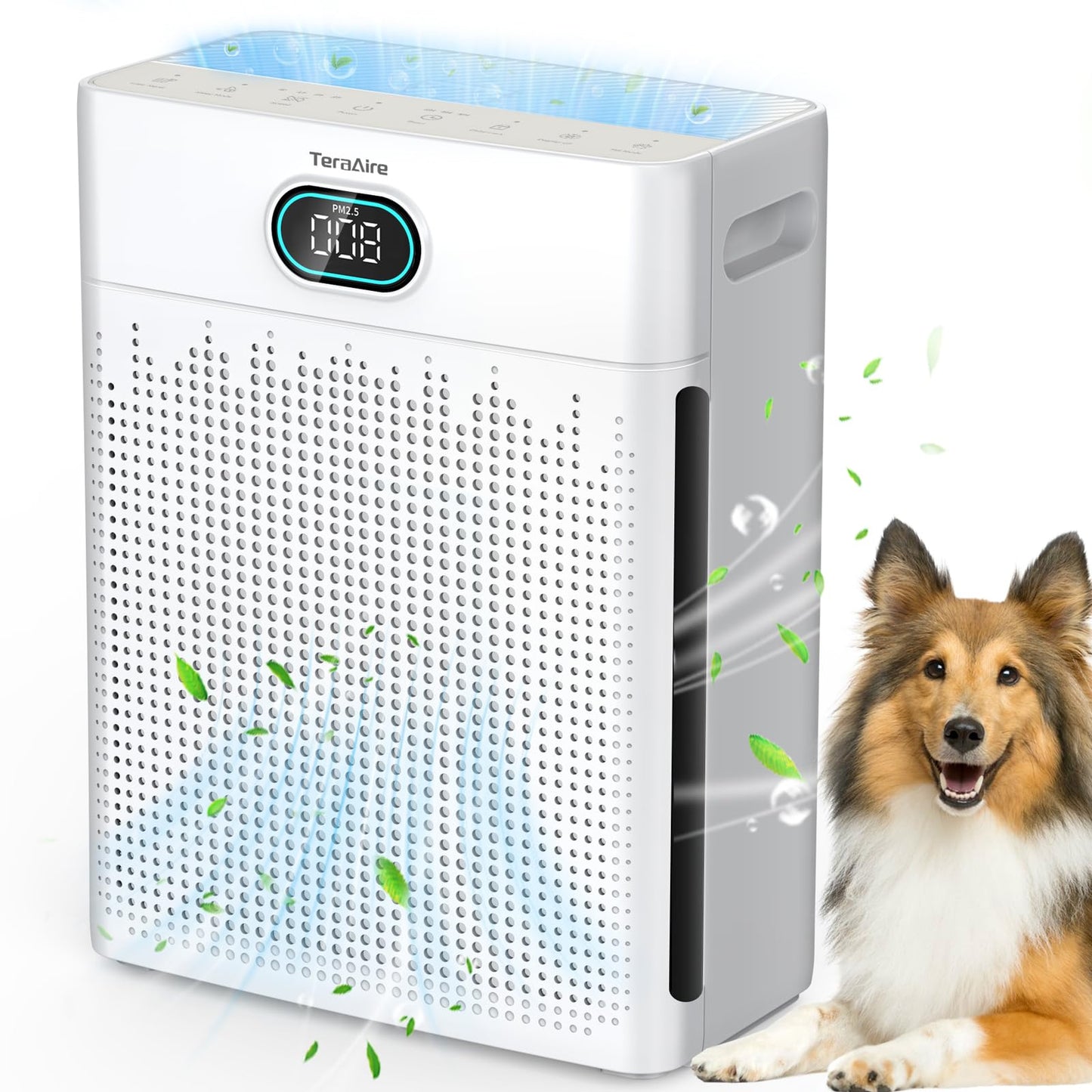 Air Purifiers for Home Cover Up to 2200 Ft², H13 HEPA Air Purifier with Washable Pre-filter, Pet mode, PM 2.5 Air Quality Monitor Fragrance Sponge
