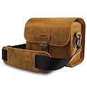 MegaGear Pebble Genuine Leather Camera Messenger Bag for Mirrorless, Instant and DSLR Cameras