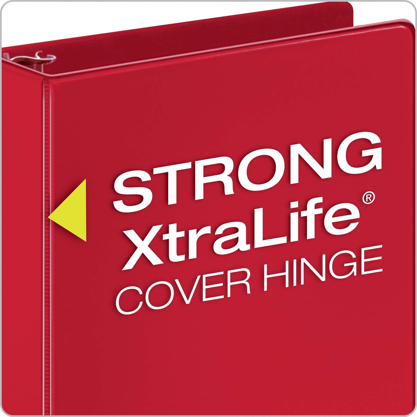 Cardinal 3 Ring Binders, Binders for School and Office, Durable 2 Inch Binder with Round Rings, Holds 475-Sheets, ClearVue Covers, Non-Stick