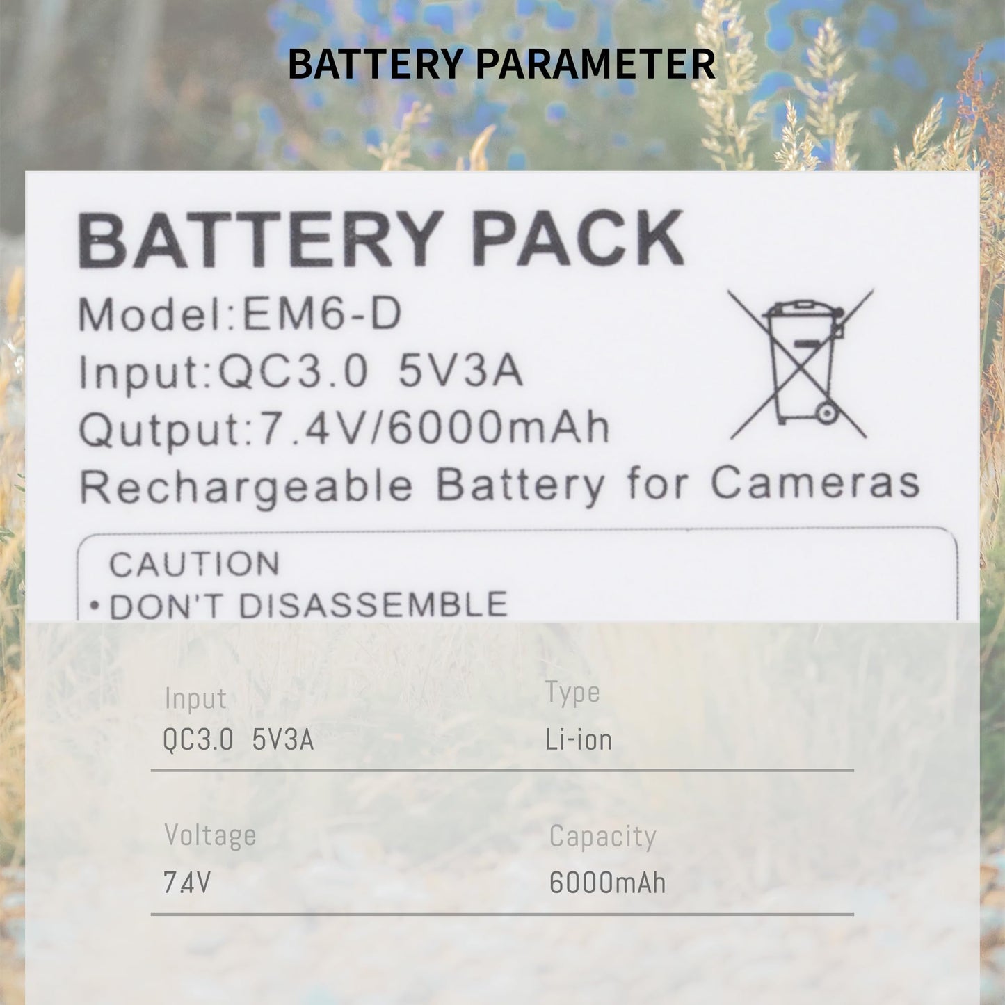 4Pack 6000mAh Reveal Upgraded Solar Charge Battery for Tactacam Cellular Trail Cameras Pro 3.0, X Gen 2.0, X Gen 3.0, X, X Pro, XB, SK with LED