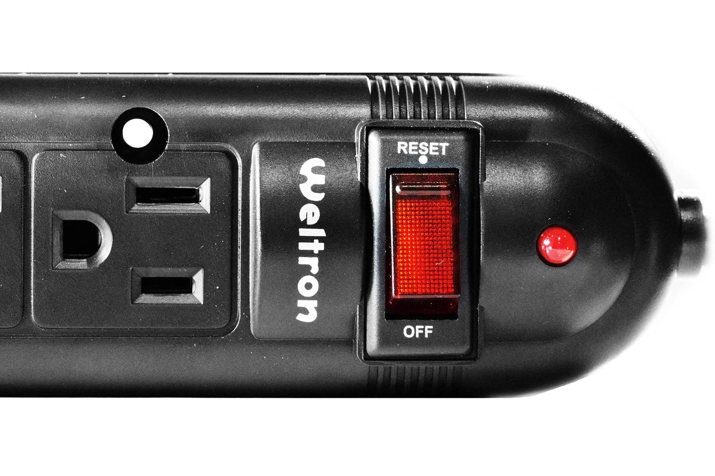 Weltron - Surge Protector 6 ft. (WSP-600PLF-6BK),Black
