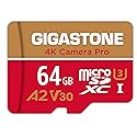 ?5-Years Data Recovery? GIGASTONE 64GB Micro SD Card, 4K Camera Pro, UHD Video for GoPro, Action Camera, Wyze, DJI, Drone, Nintendo-Switch, R/W up