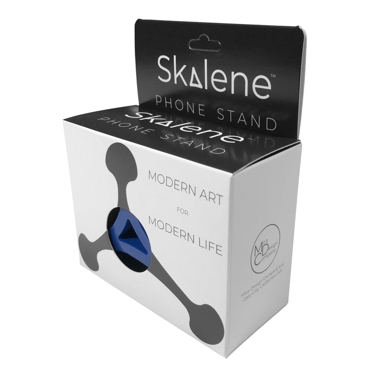 Mica Design Company Skalene Phone Stand - 100% Silicone Rubber, Adjustable Phone Holder, Prop, Rest - Desk, Office, Home, Kitchen Accessory (Royal