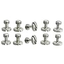 Steel Screws 3/8" Tripod Quick Release QR Plate Camera Flathead Slot Stainless SS Ideal for Manfrotto/Sachtler (10)