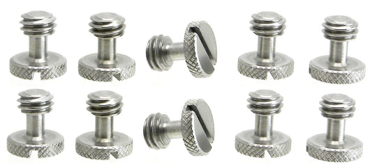 Steel Screws 3/8" Tripod Quick Release QR Plate Camera Flathead Slot Stainless SS Ideal for Manfrotto/Sachtler (10)