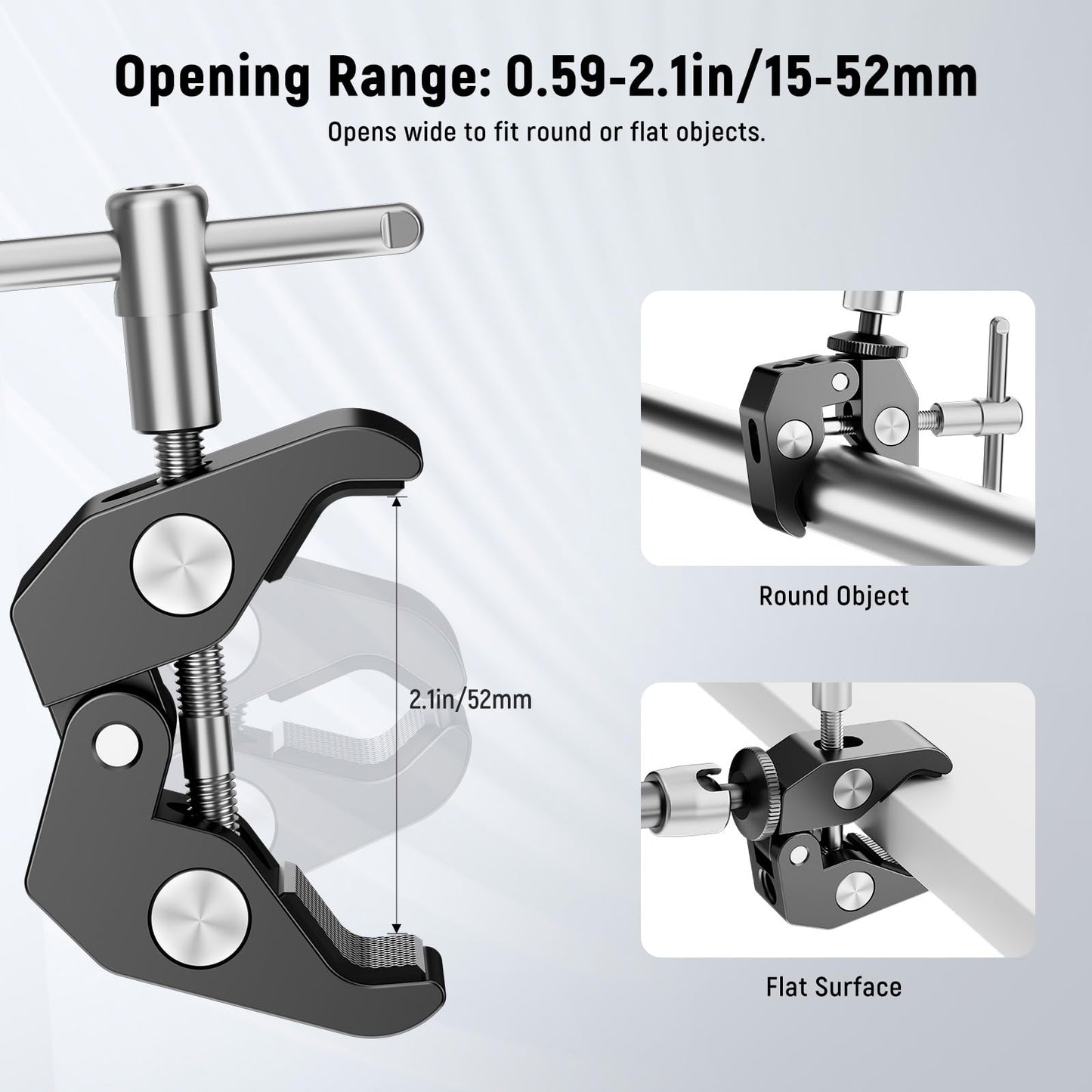 NEEWER 9.8"/25cm Adjustable Magic Arm with Super Clamp, 1/4" & 3/8" Threads, 1/4" Screws for Flash/LED Light/Microphone/Monitor, Compatible