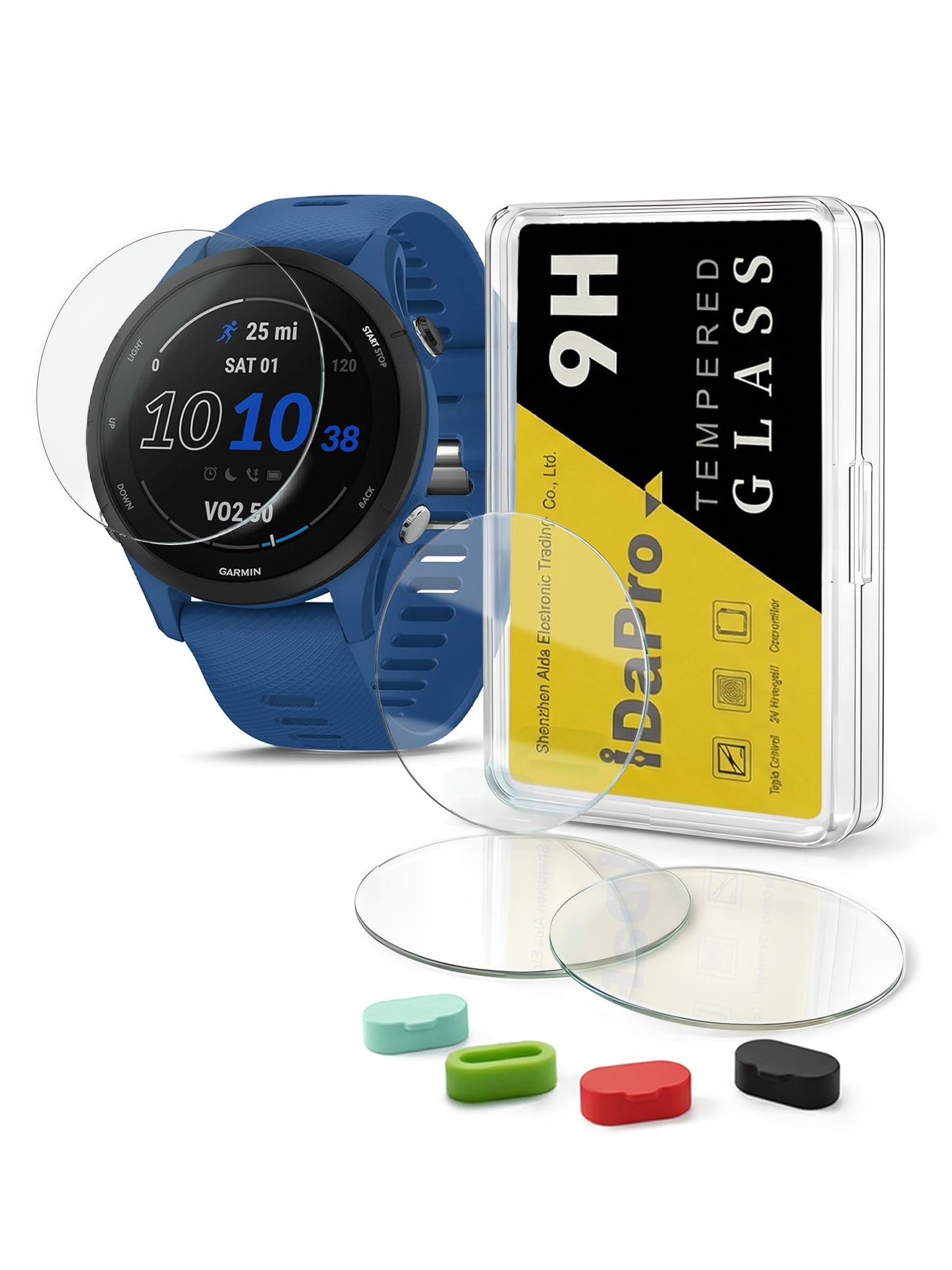 iDaPro Screen Protector for Garmin Forerunner 255/255 Music 46mm, 9H Glass