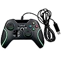 OSTENT Wired USB Controller Joystick Gamepad for Microsoft Xbox One/Xbox One S/Windows PC Laptop Computer Color Black