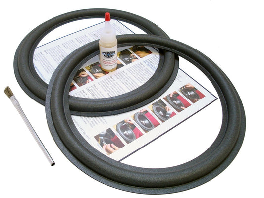 Springfield Speaker 12" Subwoofer Foam Surround Edge Repair Kit - 2 Speaker Kit - Only Compatible with JL Audio 12W3 and 12W3v2