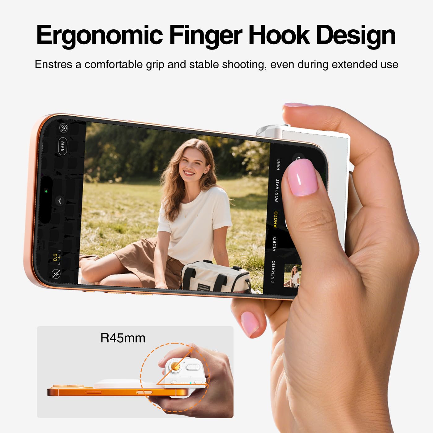 Phone Flash Fill Light, Magnetic Attachment for Mobile Phones, Built-in Handle with Focus Knob, Portable LED Light Phone Photography, Vlog & Live