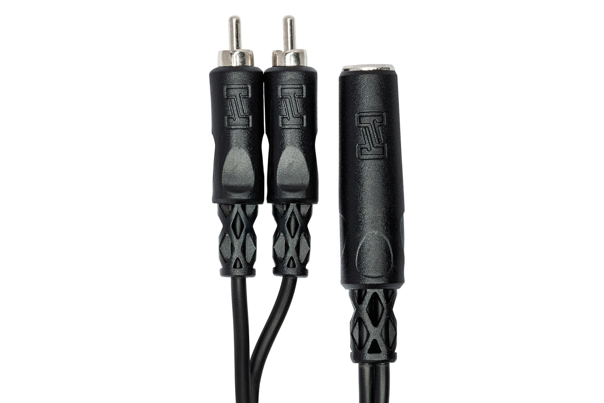 Hosa YPR-131 Y Cable, 1/4 Inch TSF to Dual RCA