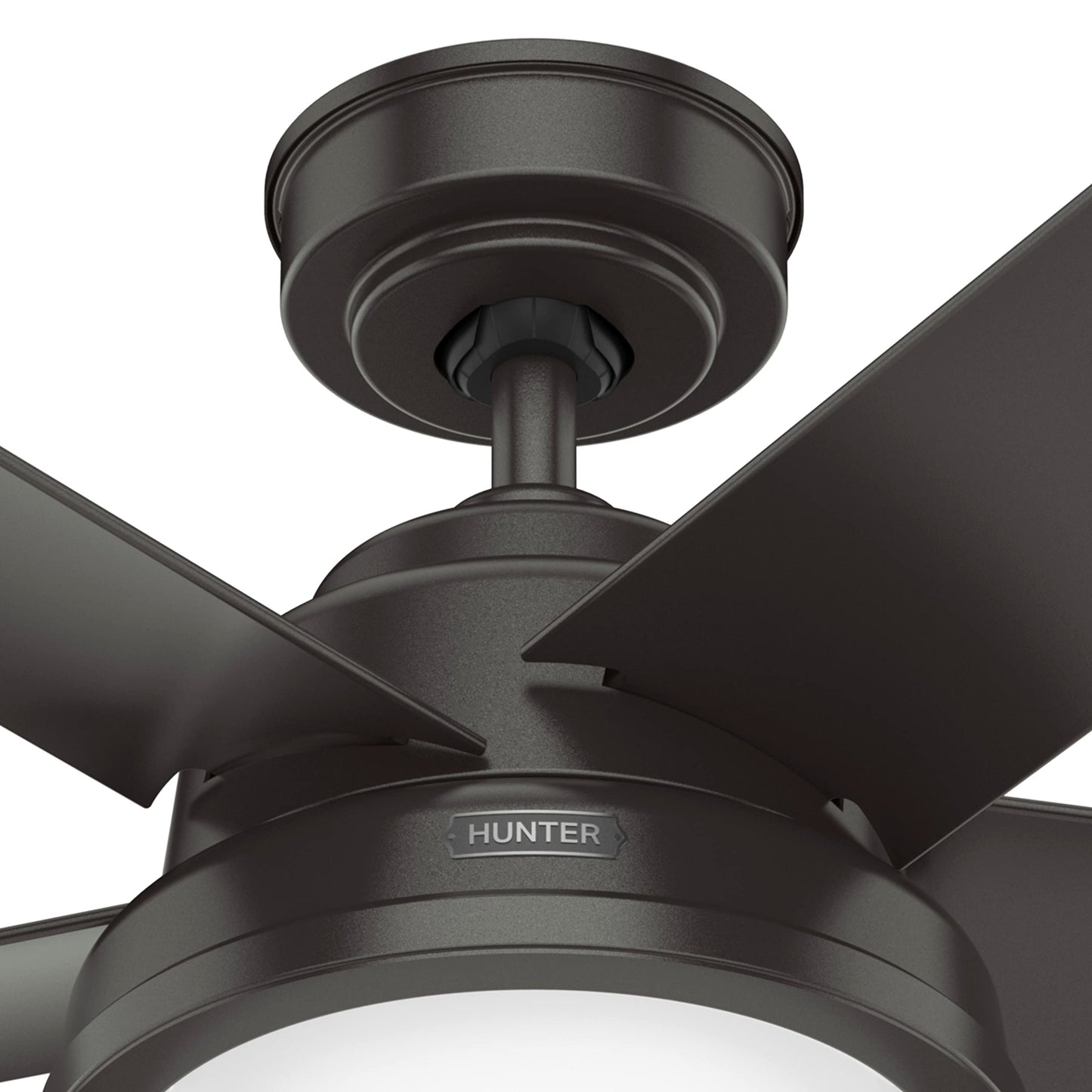 Hunter Fan 44 inch Casual Noble Bronze Outdoor Ceiling Fan with LED Light Kit and Pull Chain (Renewed)