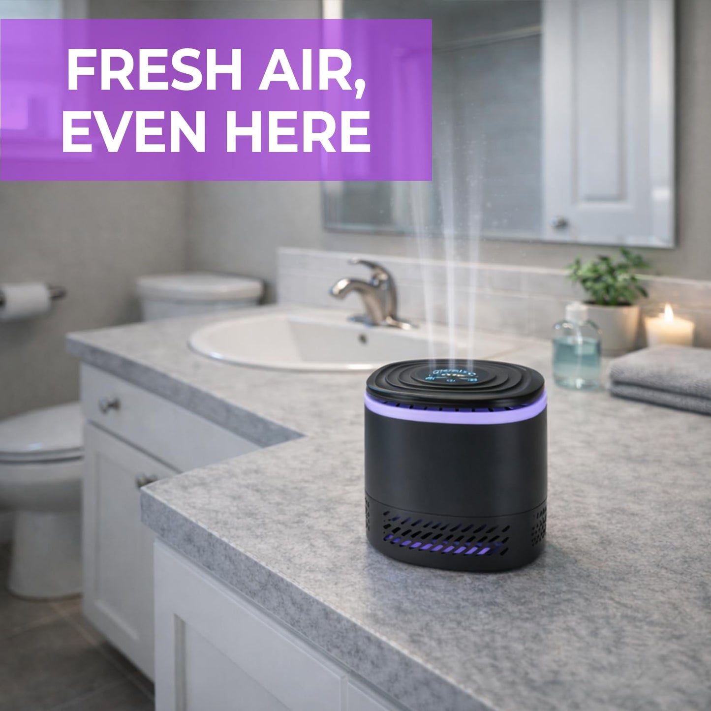 Air Purifier for Home & Bedroom, Removes 99.997% of Smoke, Pollen, Pet Hair & Odors
