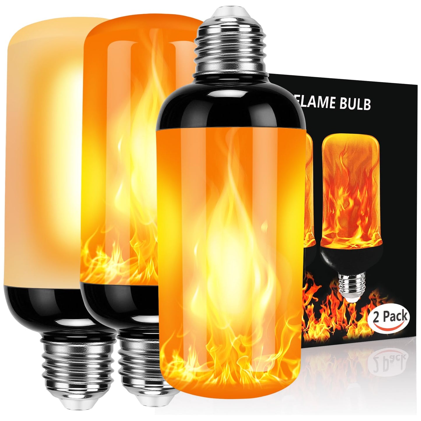 Alnbutp Gen2 Flame Core LED Light Bulbs, E26 Base