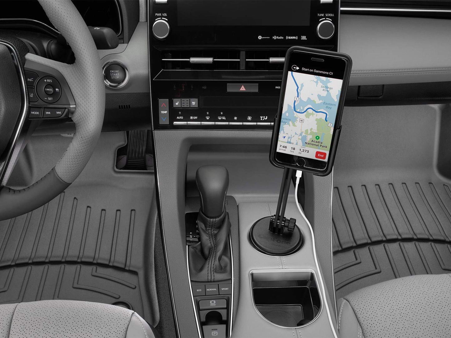 WeatherTech CupFone with Extension - Adjustable, Universal Cup Holder Cell Phone Mount Car & Truck Accessory - Best Design for iPhone & Smartphone