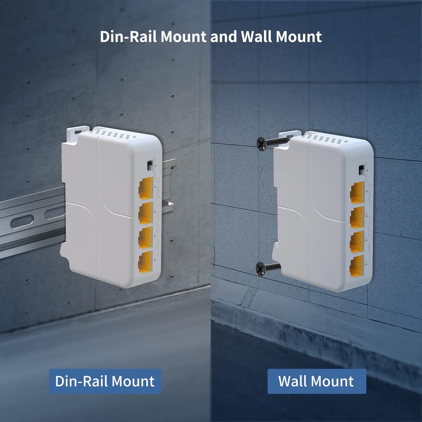 1 in 3 Out Gigabit PoE Extender, NICGIGA 3 Port PoE Repeater 100 Meters(328 ft),IEEE 802.3af/at Power Over Ethernet PoE Splitter to 3 PoE Devices Like