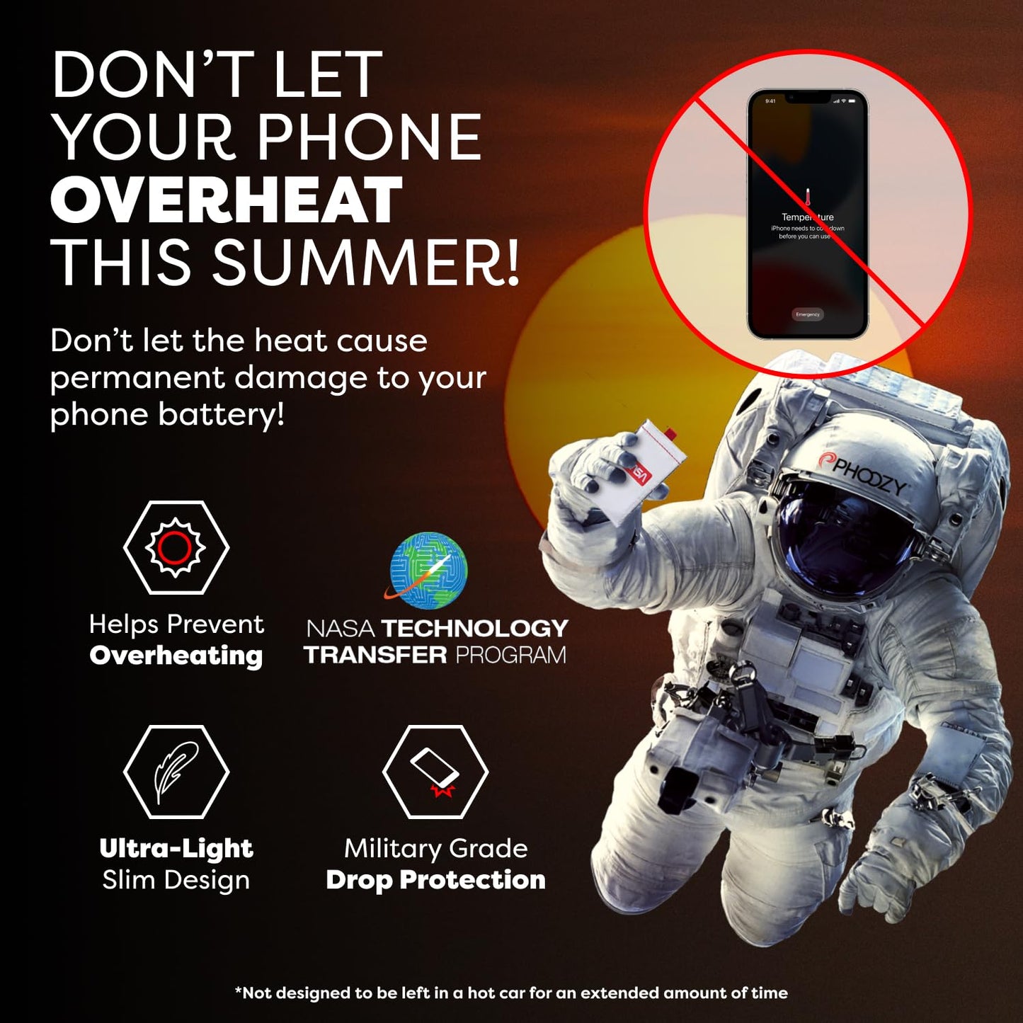 PHOOZY Apollo Thermal Phone Case | Insulated Phone Pouch Extends Battery Life 3X | Heat Resistant Drop Protection | Military Grade Water Resistant |