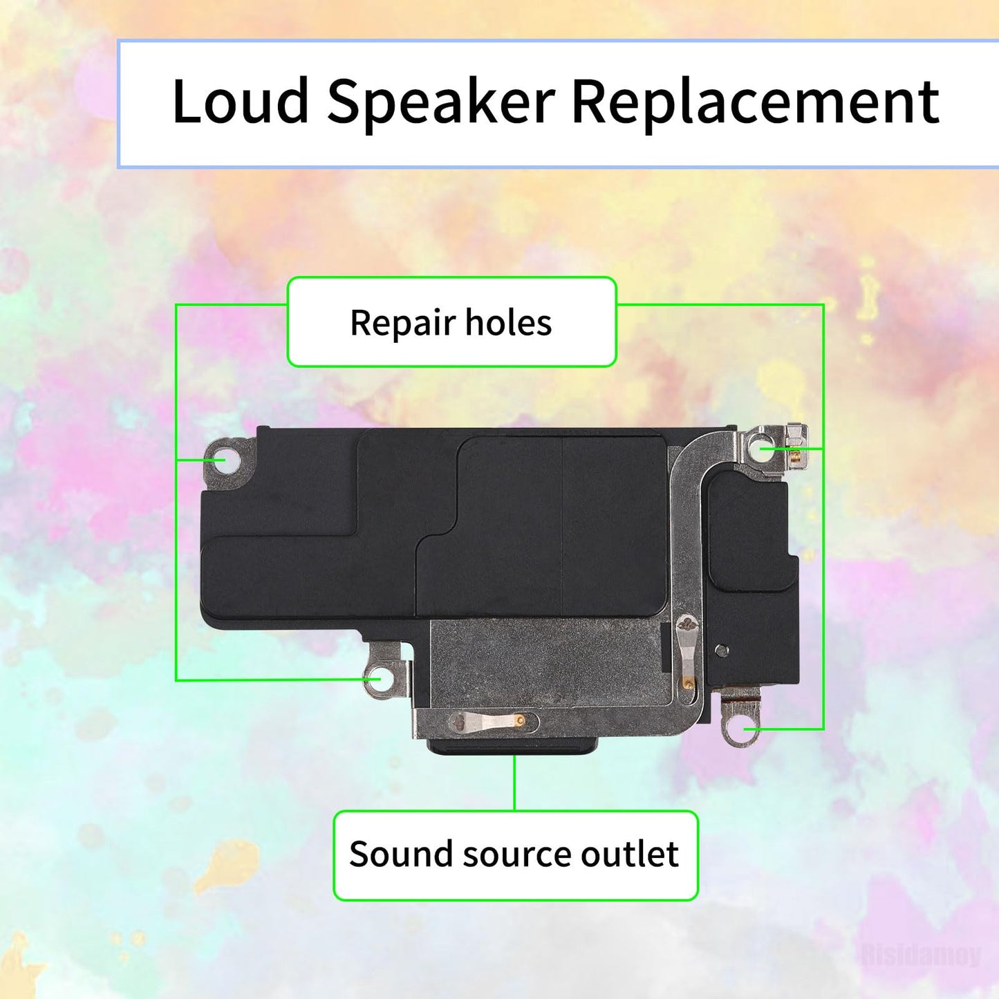 Risidamoy Loud Speaker Replacement for iPhone 12 Pro Max Fix Loudspeaker Module Replace 12Promax Buzzer Ringer Sound Audio Part Flex Cable Assembly