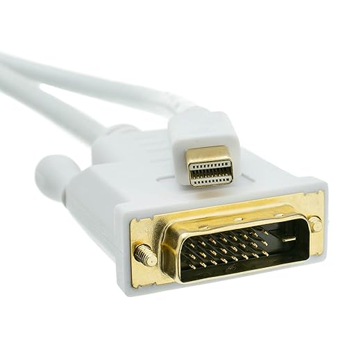 Mini DisplayPort to DVI Video Cable, Mini DisplayPort Male to DVI Male, 6 Foot