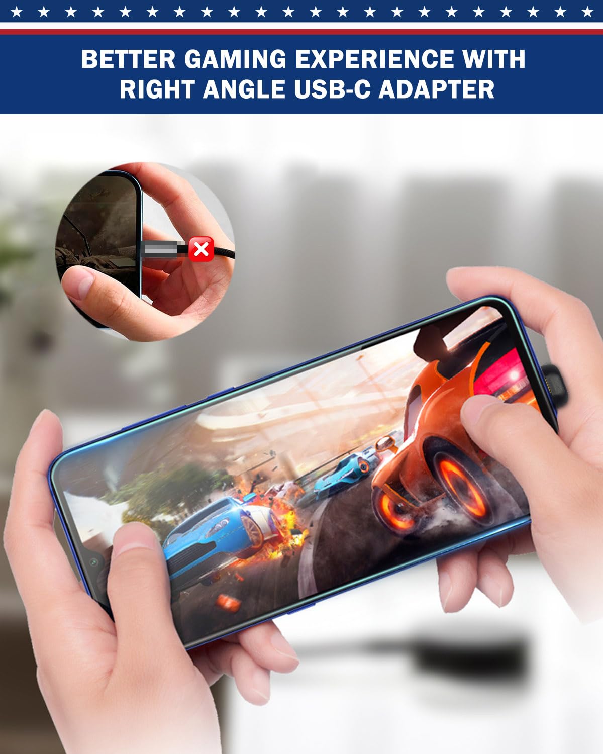 ShineeKee 180 Degree USB C Adapter U Shape 40Gbps Data Transfer USB 4.0/Thunderbolt 4 Type C Male to Female Connector Extender for Mobile Phone…